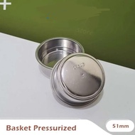 Basket portafilter dual wall pressurize 51mm 2 cups portafilter 51mm