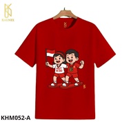 KAUNIX CHILDREN'S T-shirt (KHM052-A) August 2025 Indonesian Independence Day T-shirt Indonesian Inde