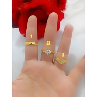 [ACC PEKANBARU] 24K CRYSTAL PLATED DUBAI RING + 24K GOLD PLATED RING