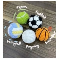Tennis basketball volleyball keychain