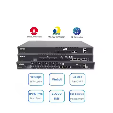 Wolck GPON FTTH V-sol 4 8 16 Puertos 8 PON V1600G0-B V1600G1-B V1600G2-B 8 Portas 4/8/16 Ports Vsol 