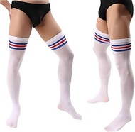 2 Pairs Men's Sissy Over Knee Socks, Femboy Thigh High Stockings, for Cross-dressing Exploring your 