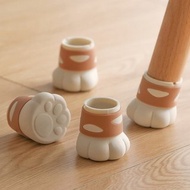 日本霜山 貓掌造型矽膠降噪防刮桌椅腳保護套-12入