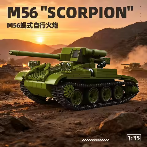 M56 Scorpion self-propelled artillery [1:35] MOC Building Bricks Tank Model Toys Building Blocks Set