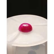 BATU BERYL MERAH DELIMA RED BERYL BIXBITE 2.95 CARAT CABOCHON CUT NATURAL GEMSTONE+ IKAT CINCIN