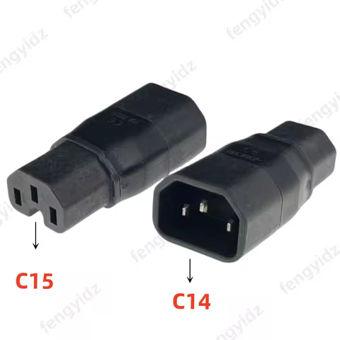 fengydiz IEC 320 C14 male to C15 kettle plug female Power adapter PLUG CONVERTER