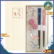 ■Direct from Japan■  Ishida Gift Paulownia Box with Chopsticks Rest for Husband and Wife Thank You, 
