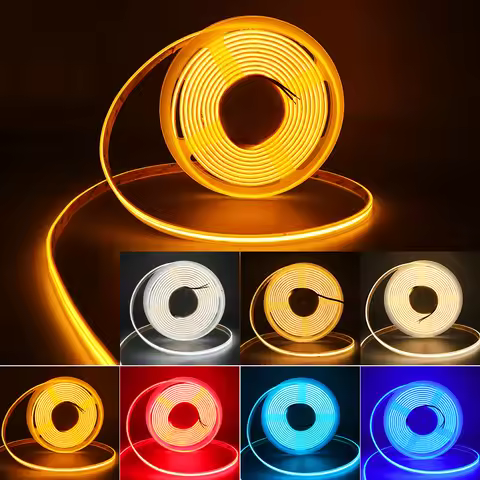 IP68 Waterproof COB LED Strip Light Cuttable Flexible 12V 24V Bright CRI 90+ for Indoor Outdoor Gard