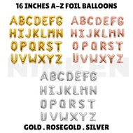 Alphabet Foil Balloon A  to Z 16 Inches Gold Colors Belon Huruf 16Inch Balloons