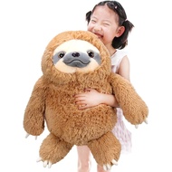 Winsterch Boneka Sloth Besar, Boneka Sloth Berbulu Lembut untuk Kanak-Kanak, Hadiah Ulang Tahun, Bon