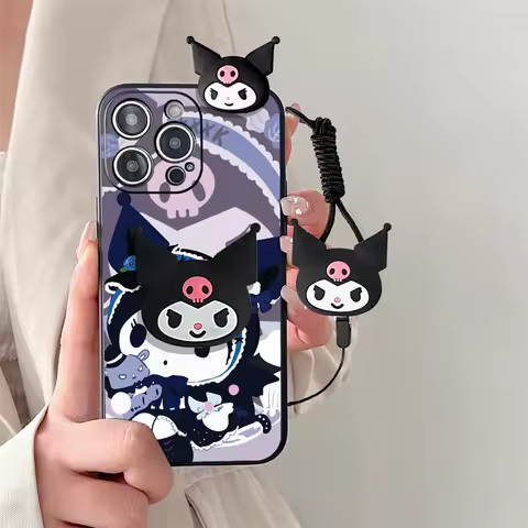 3D Cartoon Cute Kuromi Phone Case For OPPO A59 A5S A12 A12S A5X A60 A7 A73 A74 A95 A76 A77 A94 With 
