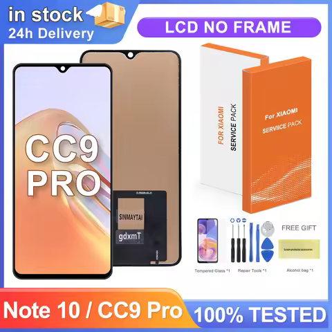 TFT CC9 Pro Display Screen Replacement, for pantalla xiaomi mi note 10/Note 10 Pro Lcd Display Digit