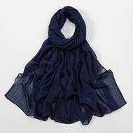 Tudung Shawl Plain Rayon Cotton Hijab Scarf Modal Shawl Pashmina Muslim Long Wraps Solid Color Women