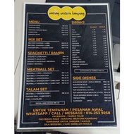 Print Menu A3 (Print+Laminit)