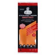 ถุงมือยางอุตสาหกรรม STRONGMAN 16" L สีส้ม 12คู่ (1โหล)