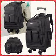 Rolling Backpack 4 Wheels Detachable Waterproof Travel Backpack Laptop Bag Trolley Backpack