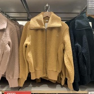 UNIQLO เสื้อผ้าผู้หญิงห้องลองเสื้อใหม่2021ฤดูใบไม้ร่วงและฤดูหนาวเสื้อผ้าผู้หญิงเลียนแบบ Lambswool ผ้