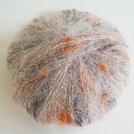 Orange Speckled Woolen Yarn 2 Roll, Acrylic Dacron Blend, Perfect for Knitting, Crochet, Crafts Gift