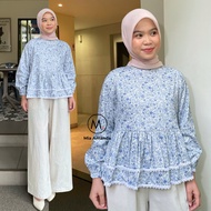 KATUN MIA AMANDA - Nomi Blouse | Cotton Blouse Floral PatternWanita