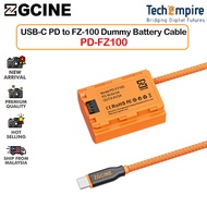 ZGCINE USB-C PD to FZ-100 Dummy Battery Cable Braided Wire For Sony A7 III, A7 IV, A7C, A7C II, A7C 