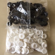 Pants buttons Shirt buttons / Size 28L 18mm Black white