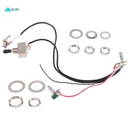 Guitar Wiring Harness Prewired Two Pickup 500K Pots 3-Way Toggle Switch Silver