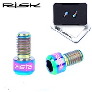 Risk Ti Titanium 2PC M6X10mm V brake Cable Screw