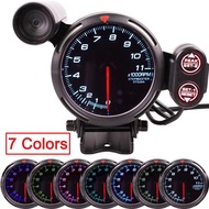 80MM Tachometer RPM Gauge Stepper Motor 7 Color or Single Color Display With Shift Light 0-11000RPM