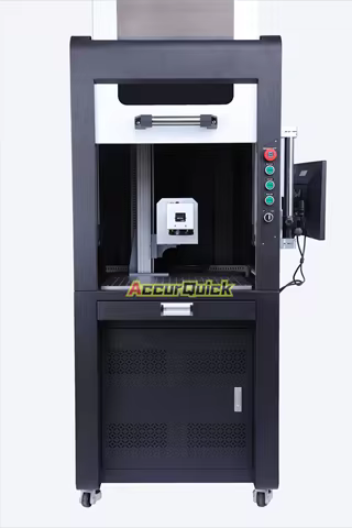 High Power Laser Marking Machine JPT 100W Fiber Laser Metal Marker with Enclosed Cover
