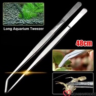 LEMONTREE 1Pcs Aquarium Tweezer, Long Tong Stainless Steel Water Grass Clip, Durable 48cm Aquarium S
