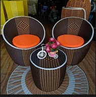 READY STOK Kursi Teras 1 Set Gentong Rotan Sintetis Kursi Tamu Minimalis Kursi Santai Murah