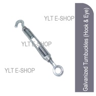 Galvanized Turnbuckles (Hook & Eye) 5/16" (8mm) , 3/8" (10mm) , 5/8" (16mm)