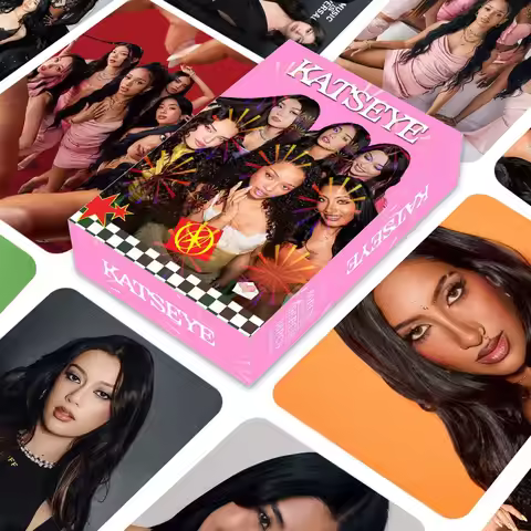 96pcs/set Kpop KATSEYE Photocards and Stickers Korean Style Double Sides Printing LOMO Card Manon So