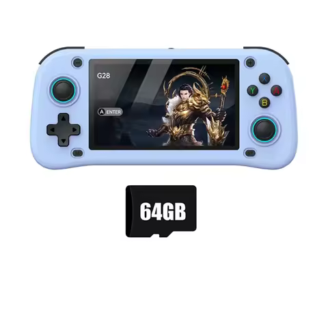 LA-G28 Retro Handheld Video Game Console Linux Game Player 64GB 4.3 Inch HD Screen Supports 20+ Emul