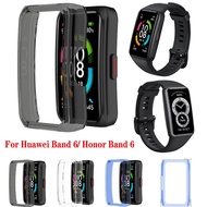 For Huawei Band 6 / Honor Band 6 Case Silicone Shockproof Protective Cover Soft TPU Protector Shell Frame