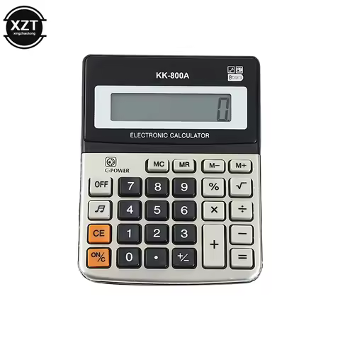 1pc Portable Small Desktop Office Financial Calculator 8-digit Electronic Calculator with Sound Lear