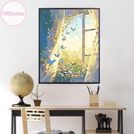 Trillionca Framed Paint By Numbers Kit For Adults Beginner & Kids Ages 8-12, Easy Flower Paint By Nu