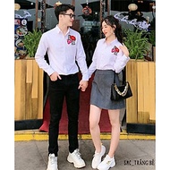 Áo sơ mi in chữ “Love’’ vải lụa mềm mịn