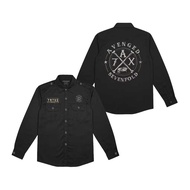 KEMEJA The Getooxs Workshirt Long sleeve Avenged 7AX black pdh work shirt pdl men's women's shirt