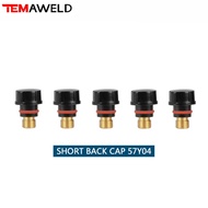Back 5Pcs Short Tig Cap 57Y02 57Y03 57Y04 For Tig Wp-17/18/26 Series Tig Welding Torch Accesories