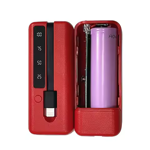 1*18650/18700/20700/21700 Battery Charger Type-C USB Ports Power Bank Case DIY Shell Kit Cell Phones