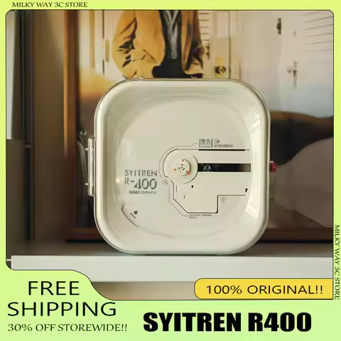 Syitren R400 Retro CD Player Portable Bluetooth Wireless Support Wired Connection No Built-in Horn W