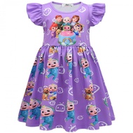 【HOT NEW】 JOJO Cocomelon Dress For Kids Girl Cute Floral Dress Birthday Gift Halloween Party Wear