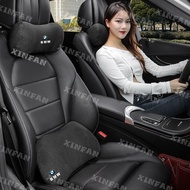 XINFAN BMW M Car Dedicated Headrest Neck Pillow With Decoration Suede Seat Cushion Lumbar Support Memory Foam  for F30 F20 F10 E34 E46 E60 E90 E36 X1 X3 X5 G20 G30