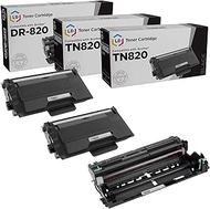 LD Products Compatible Toner Cartridge & Drum Unit Replacements for Brother TN820 & DR820 (2 Toners,