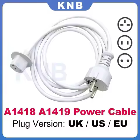 New EU UK US Plug AC Power Cable Adapter Wall Power Cord Extension Charger For iMac 21.5" 27" A1418 