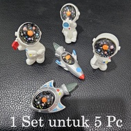 Astronaut Cake Figure Topper Decoration Display Set Airplane Decoration Topper