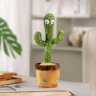 Dancing Cactus Repeat Talking Toy Electronic Plush Toys Can Sing Record Lighten USB Early Education Funny Gift Interactive Bled