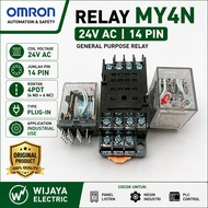 Relay 0mron My4n 24vac 14 feet 5a socket and non socket