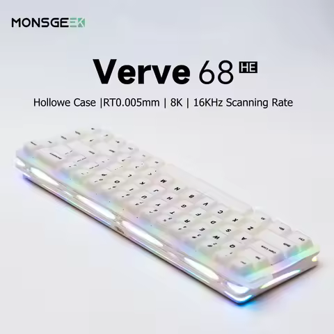 Akko x MonsGeek Verve 68 HE Keyboard 65% Layout RGB Magnetic Switch RT0.005mm 8K Polling Rate Custom